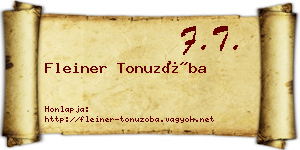 Fleiner Tonuzóba névjegykártya